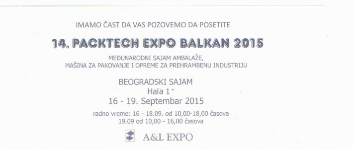 Insignis na Packtech Expo Balkan 2015